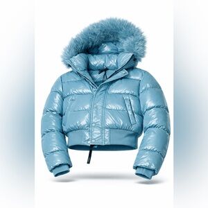 HOLD-Aritzia The New Super Puff™ The Super Chalet Puff™ - Hi-Gloss/Slab Blue XS